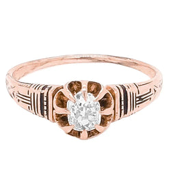 Vintage Style Echt Aus der Erde Abgebauter Natürlicher Diamant Verlobungsring 1 Karat Kissenschliff Schmuck