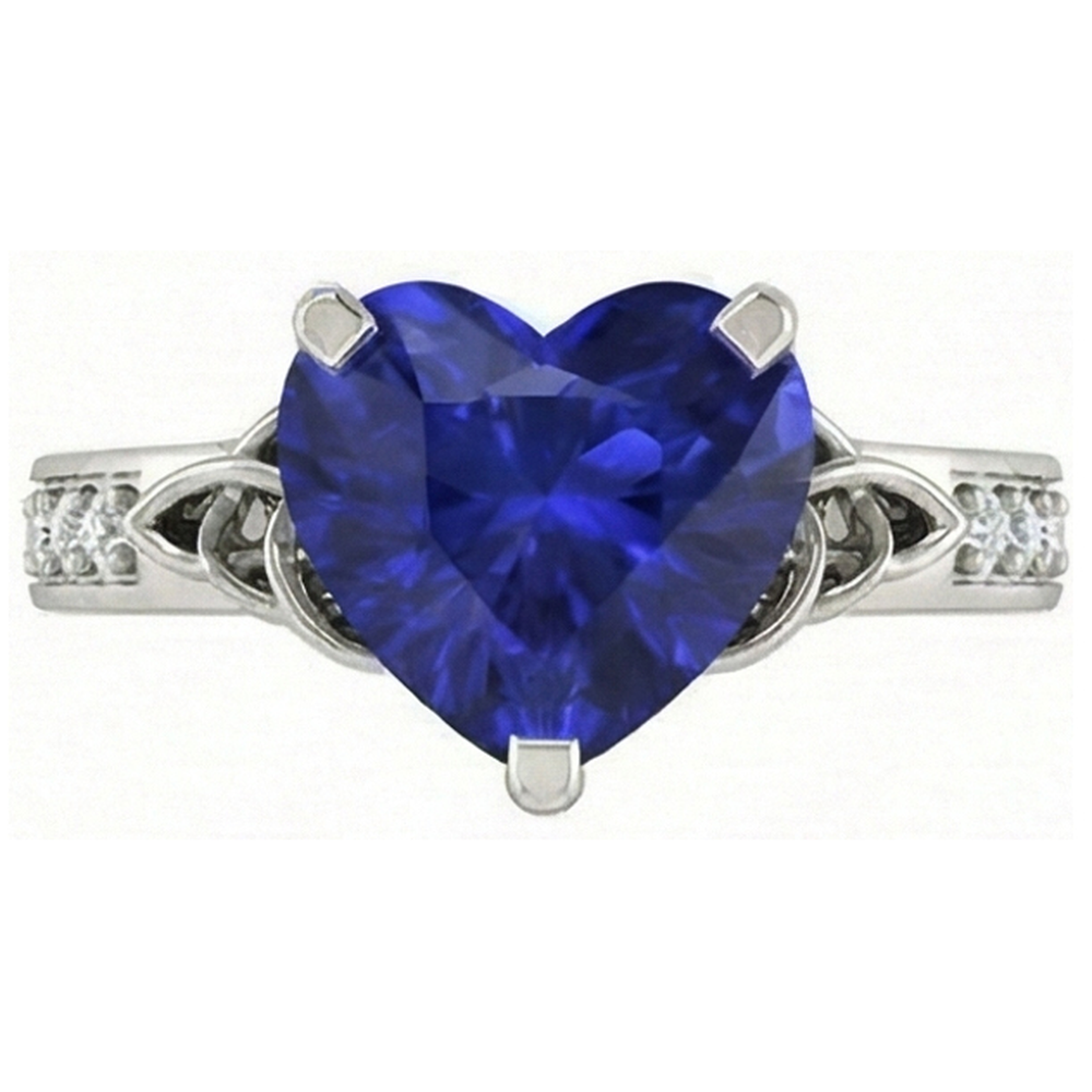 echter round diamant 3.50Karat ring Seitenansicht