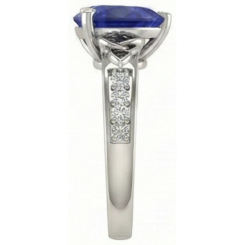 echter round diamant 3.50Karat ring Draufsicht