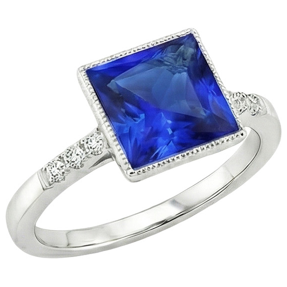 echter round diamant 3.75Karat ring Seitenansicht