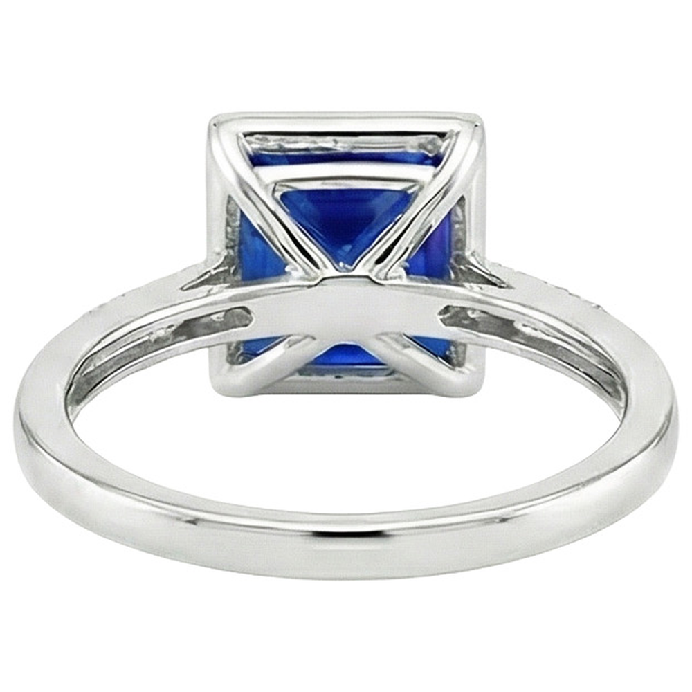 echter round diamant 3.75Karat ring auf Weiß