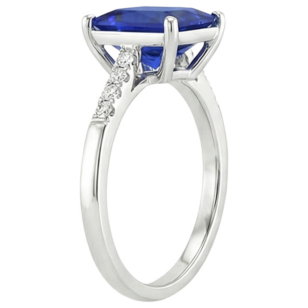 echter round diamant 3.75Karat ring Profilansicht