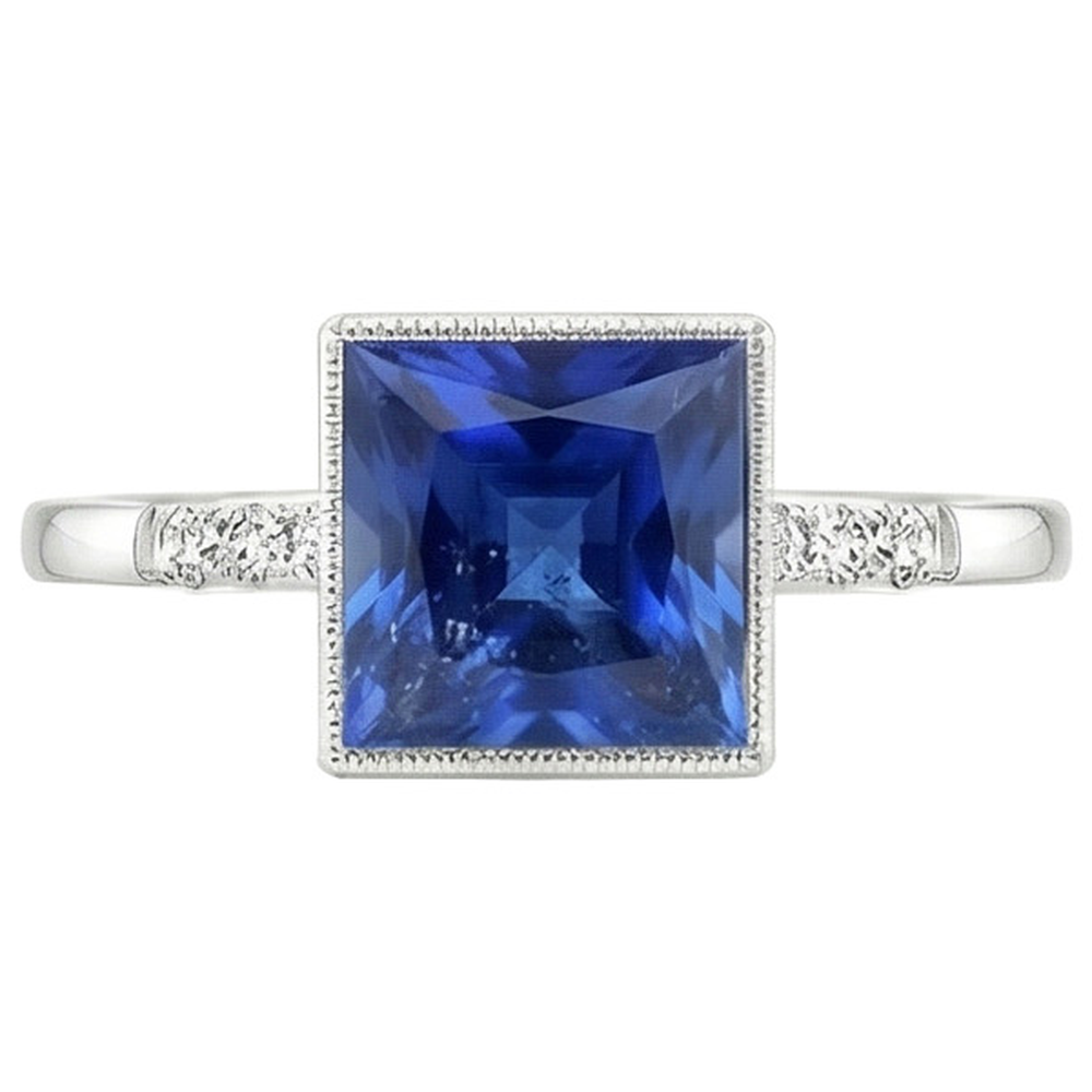 echter round diamant 3.75Karat ring Detailansicht