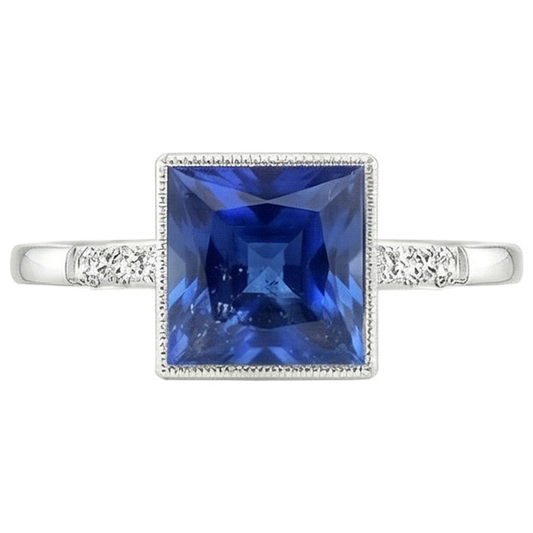 echter round diamant 3.75Karat ring Detailansicht