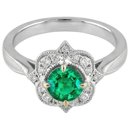 Exquisiter Kolumbianischer Smaragd Schmuckstein-Ring 1,50 Karat – Frontansicht