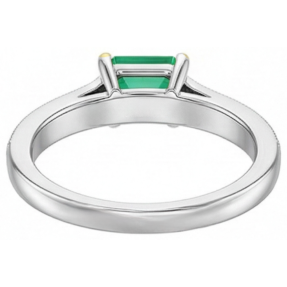 Schimmernder Edelstein-Ring 4 Karat – Rückansicht