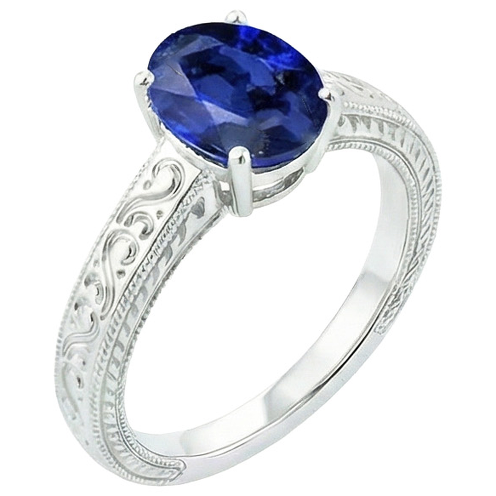 echter oval diamant 4.50Karat ring Seitenansicht
