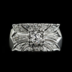 Vintage Style alter Bergmann Natürliche Aus der Erde Abgebauter Natürlicher Diamant Damenring 2 Karat Gold Milgrain