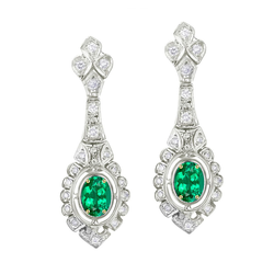Vintage Edler Smaragd Gemstone Earring 1,50 Karat – 14 Karat