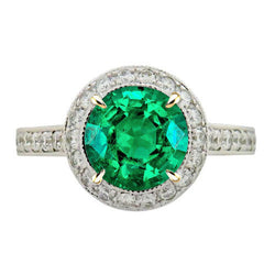Luxuriöser Vintage Smaragd Schmuckstein-Ring – 2,50 Karat 14