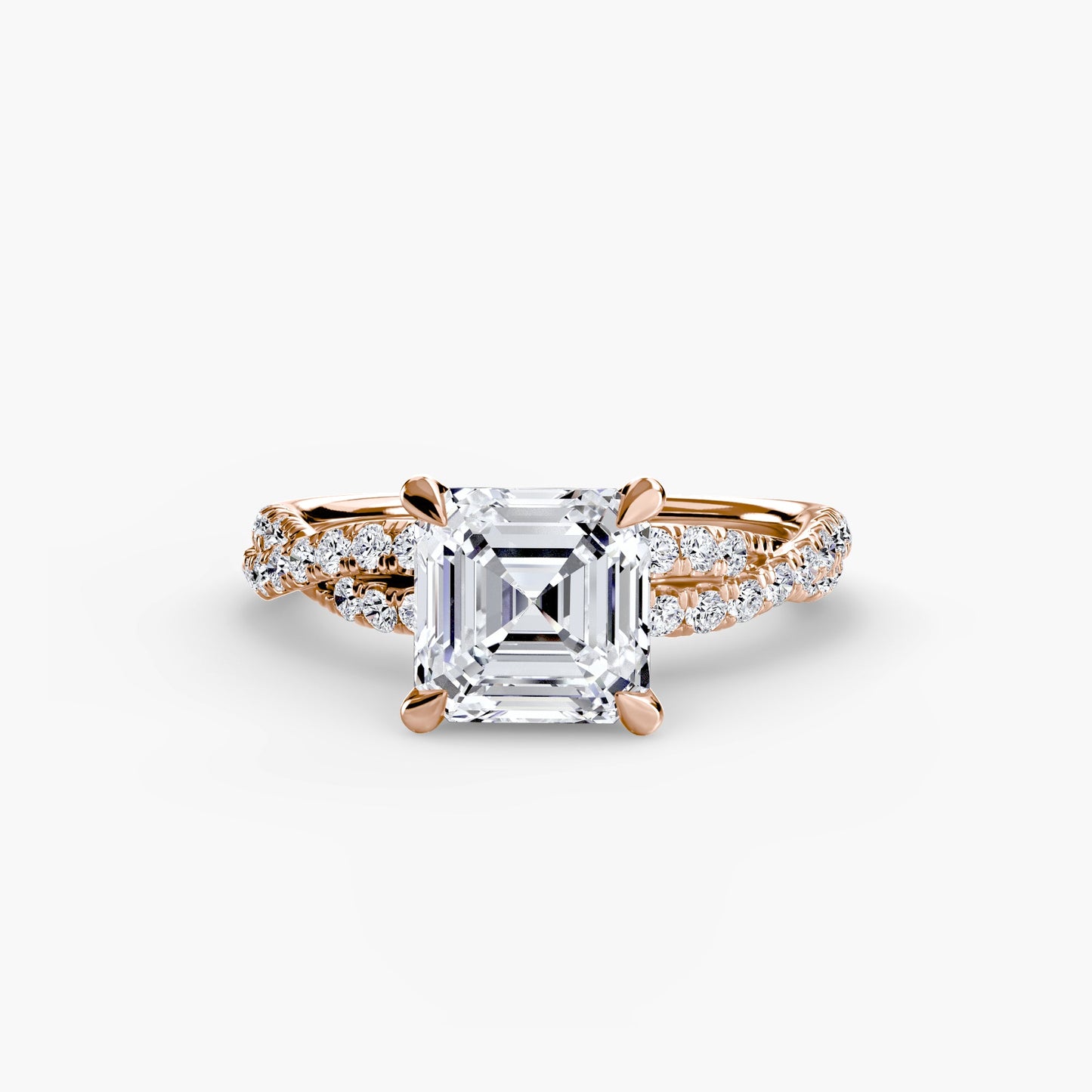 Rund-Brillant Schmuckstein Ring in Gold – Nahaufnahme
