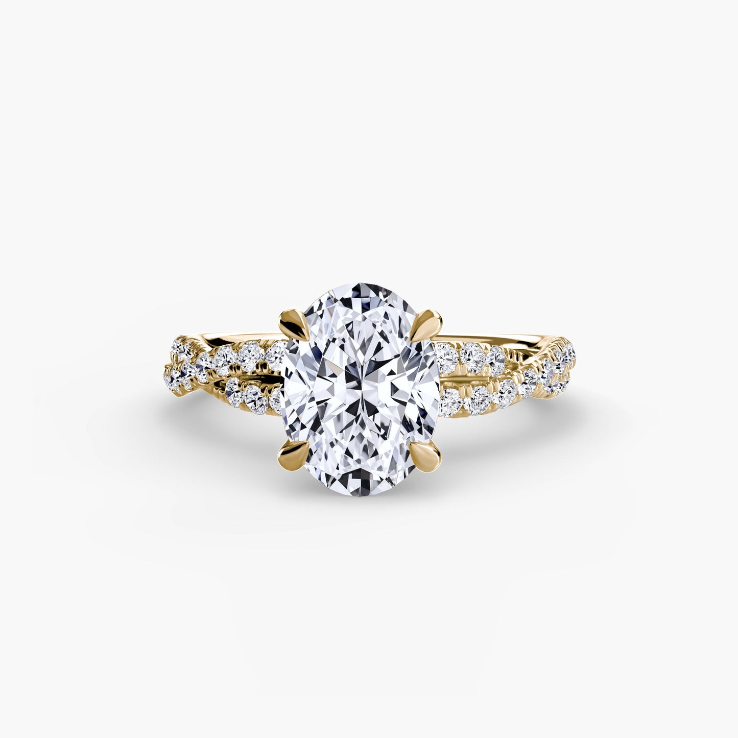 Schmuckstein Setting -Karat Gold – Profilansicht