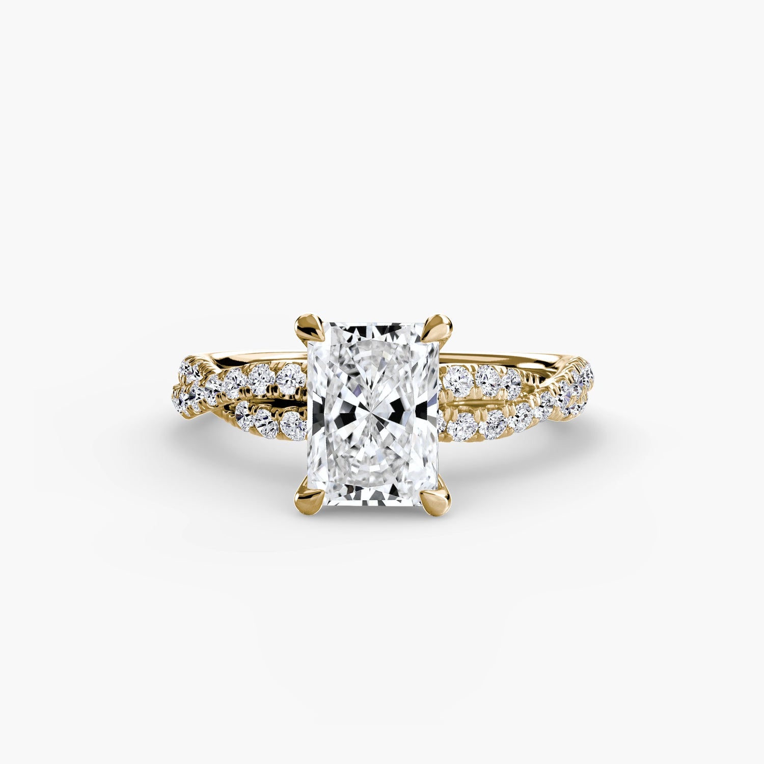 Rund-Brillant Schmuckstein Ring in Gold – Alternative Ansicht