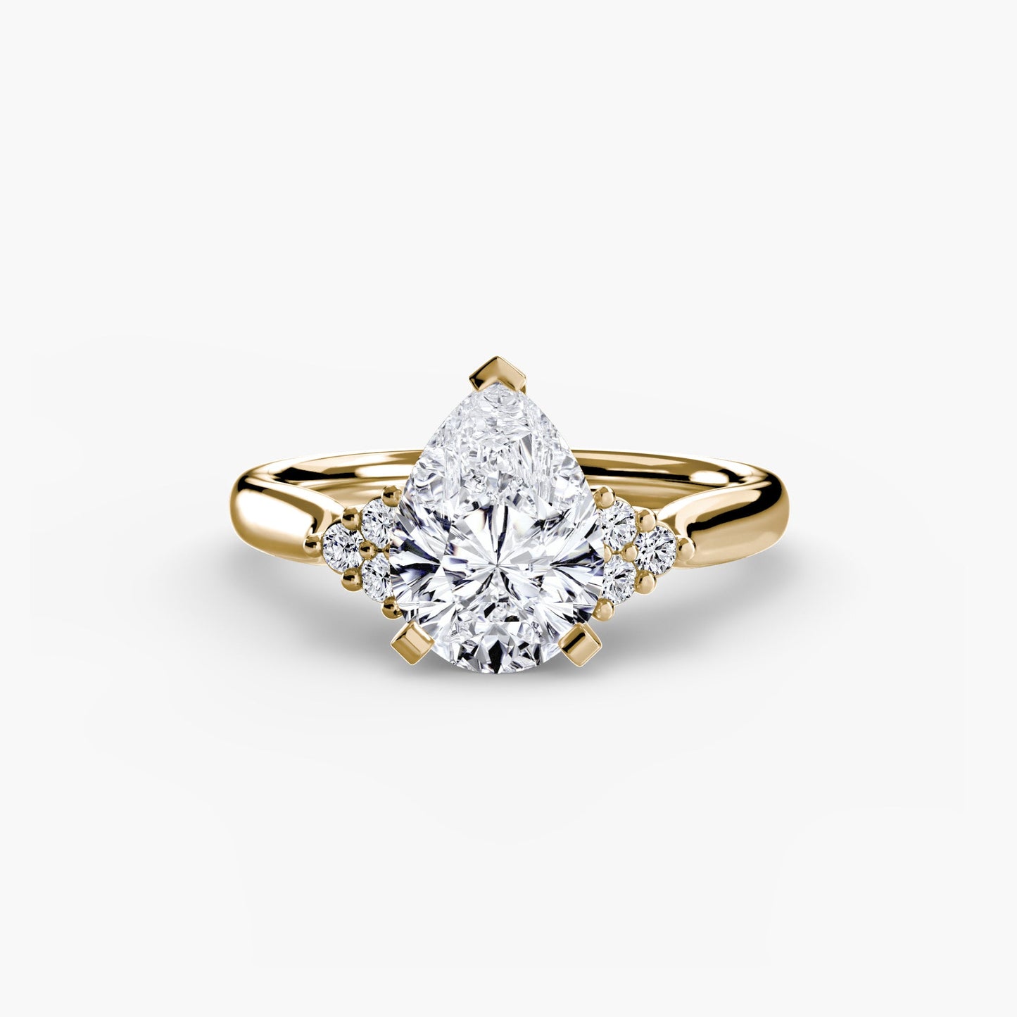 Setting Gold mit Edelstein – Draufsicht