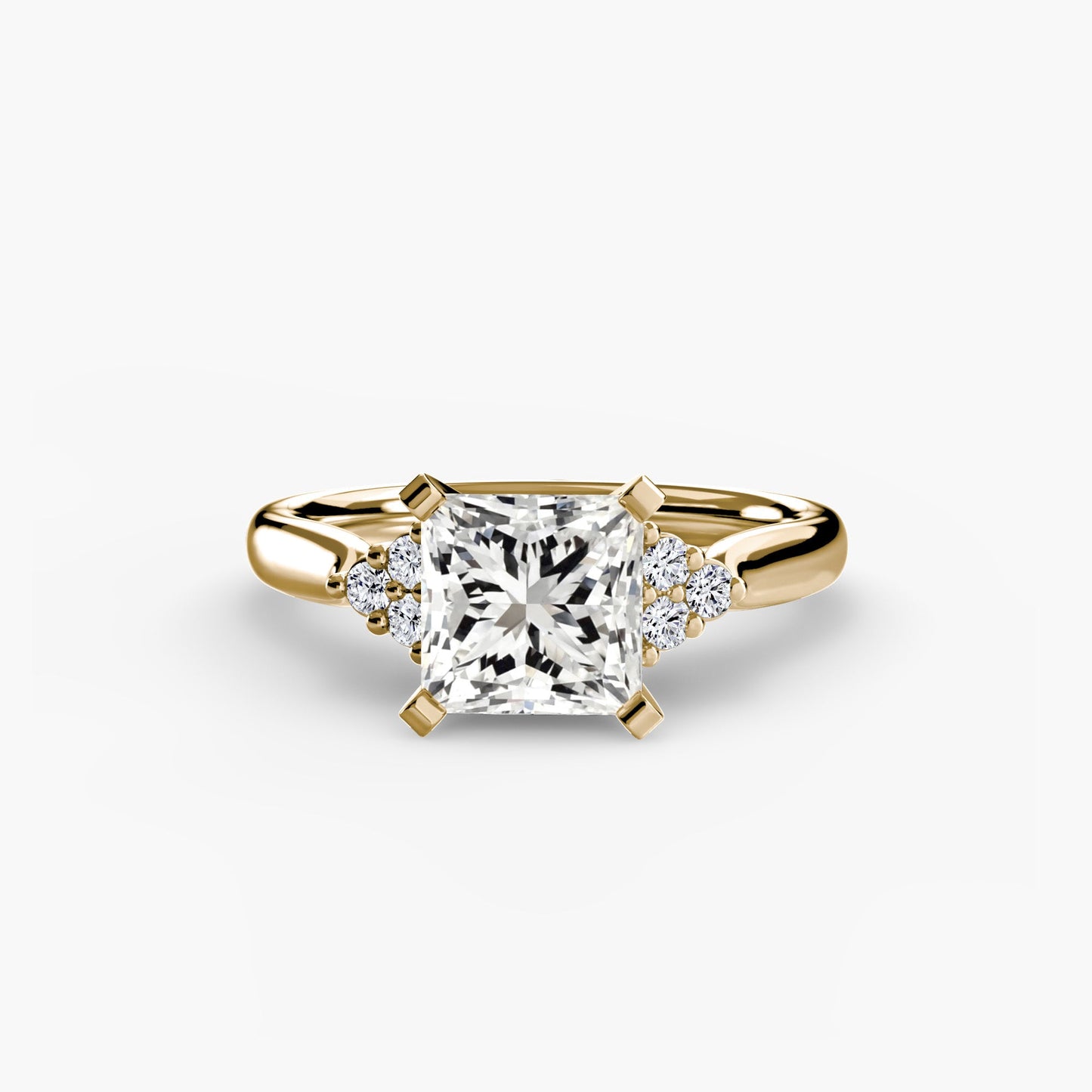 Edelstein Setting -Karat Gold – Seitenansicht