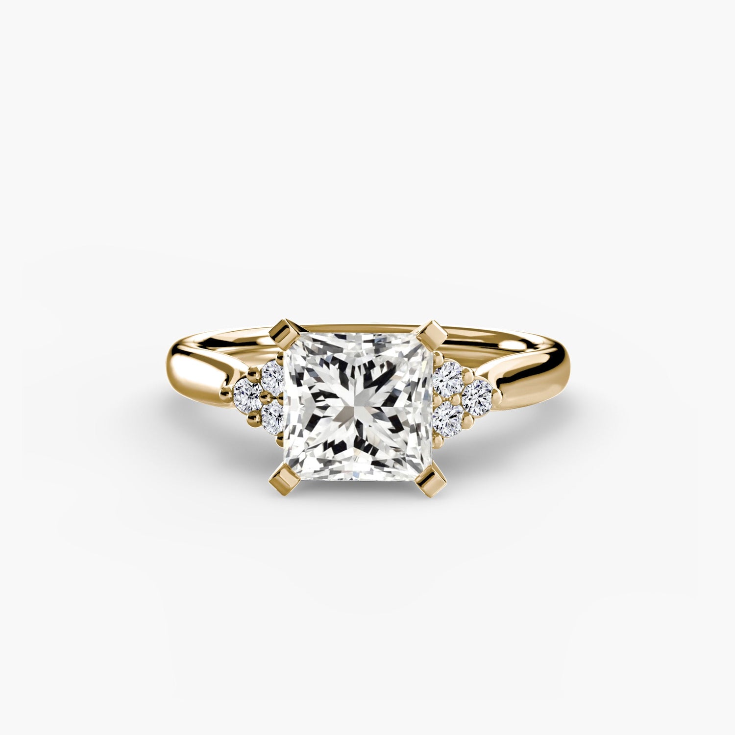 Edelstein Setting -Karat Gold – Seitenansicht