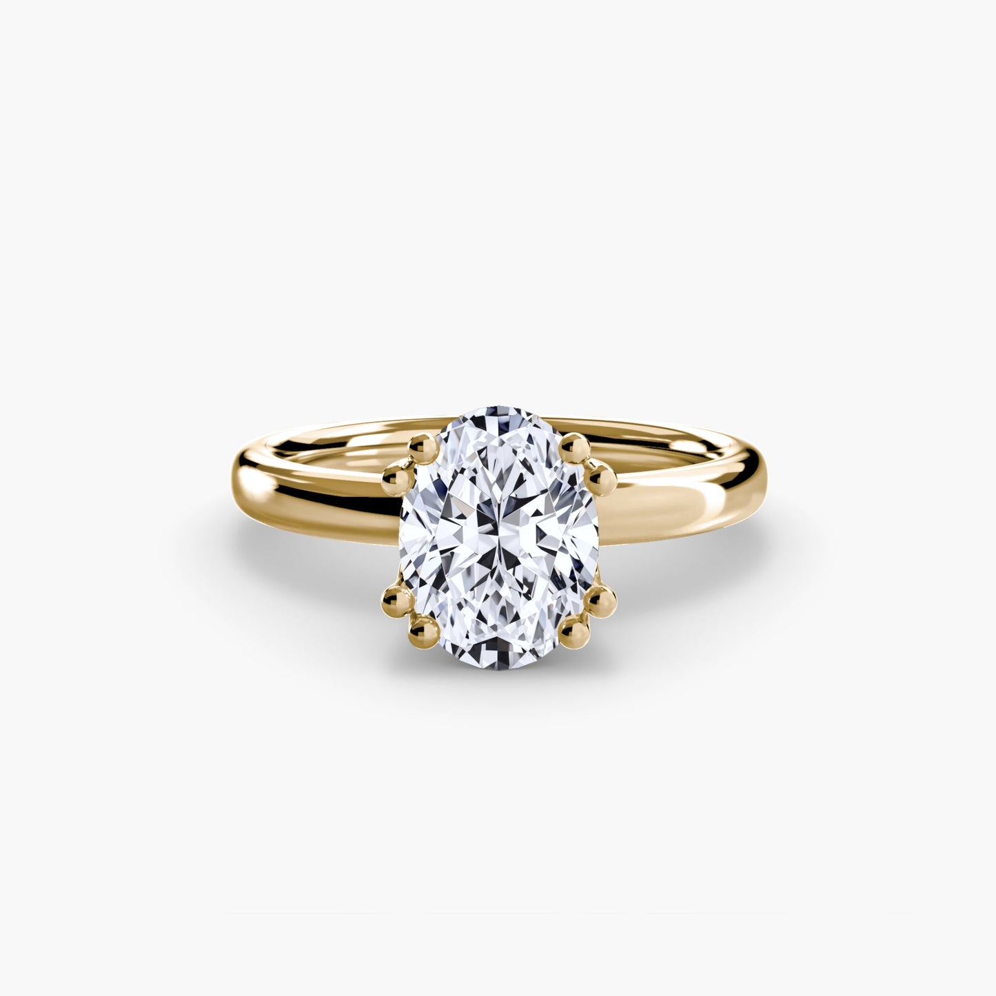 Setting Gold mit Edelstein – Profilansicht