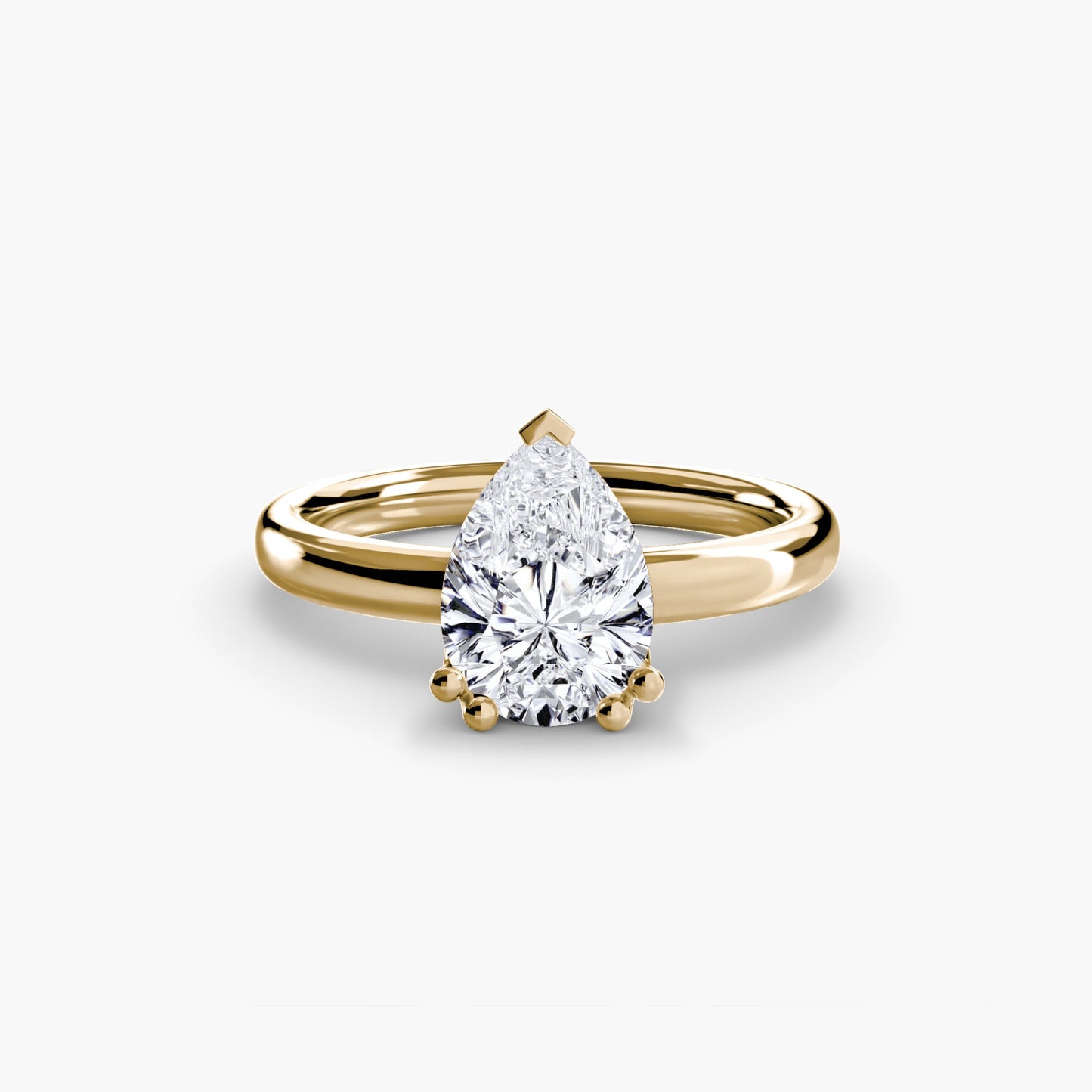 Natürlicher Edelstein Setting Karat Gold – Draufsicht