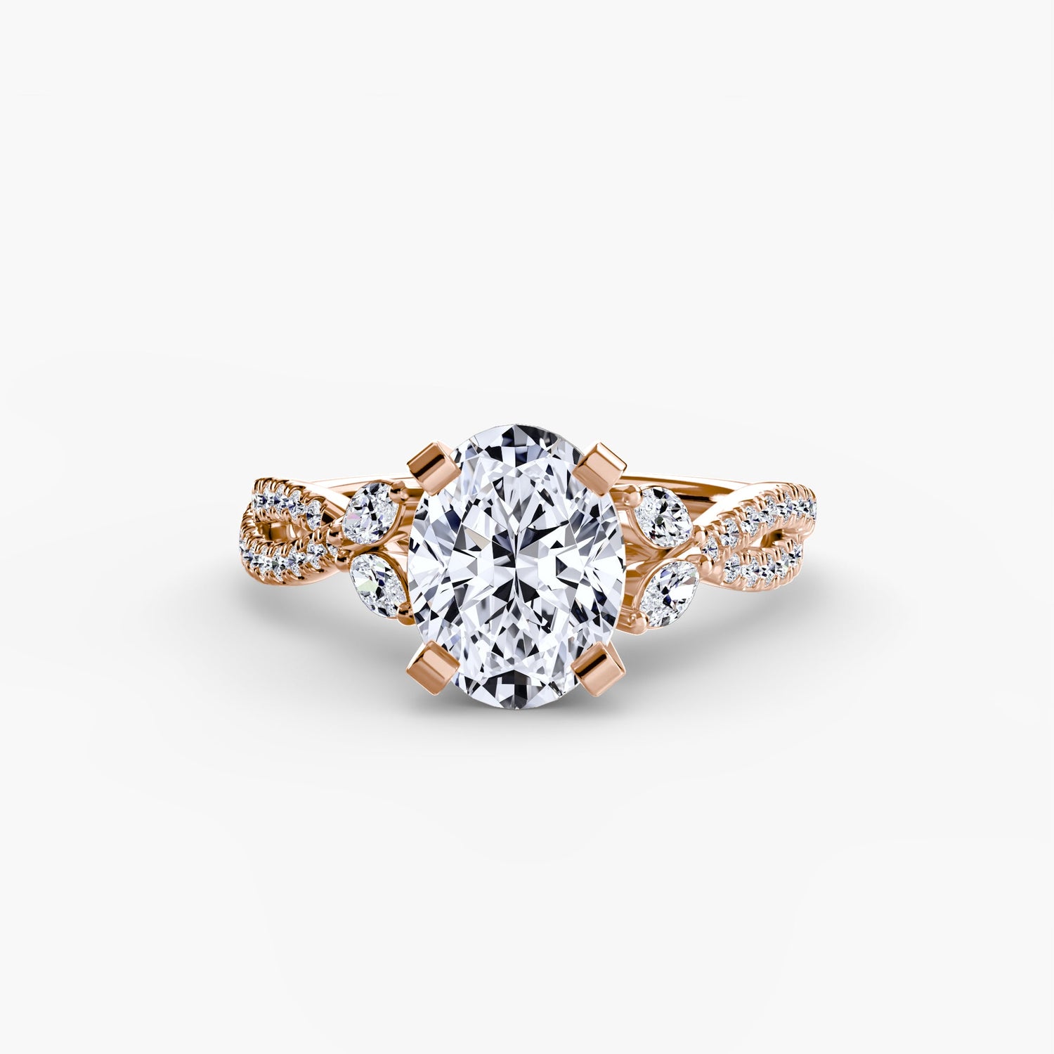Brillant Setting 0,35-Karat Gold – Schrägansicht