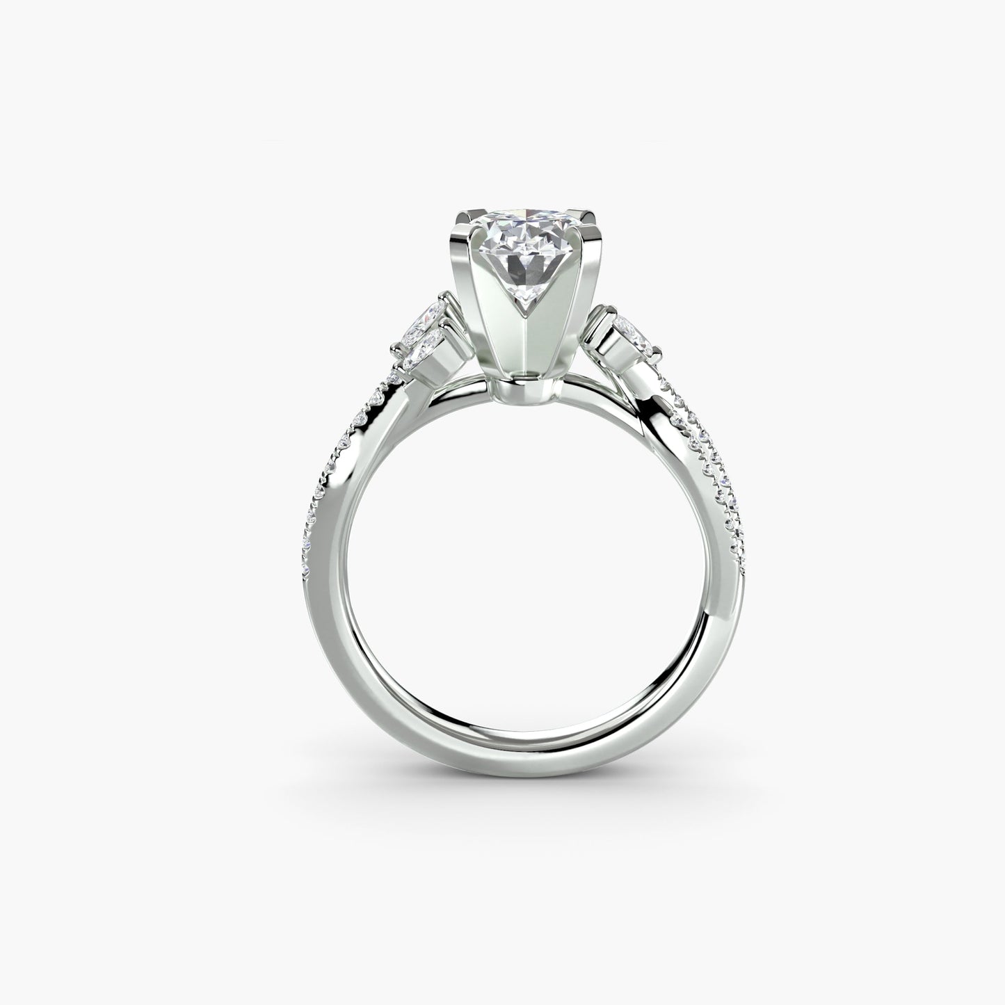 Handgefertigter Brillant Setting 0,35 Karat – Frontansicht