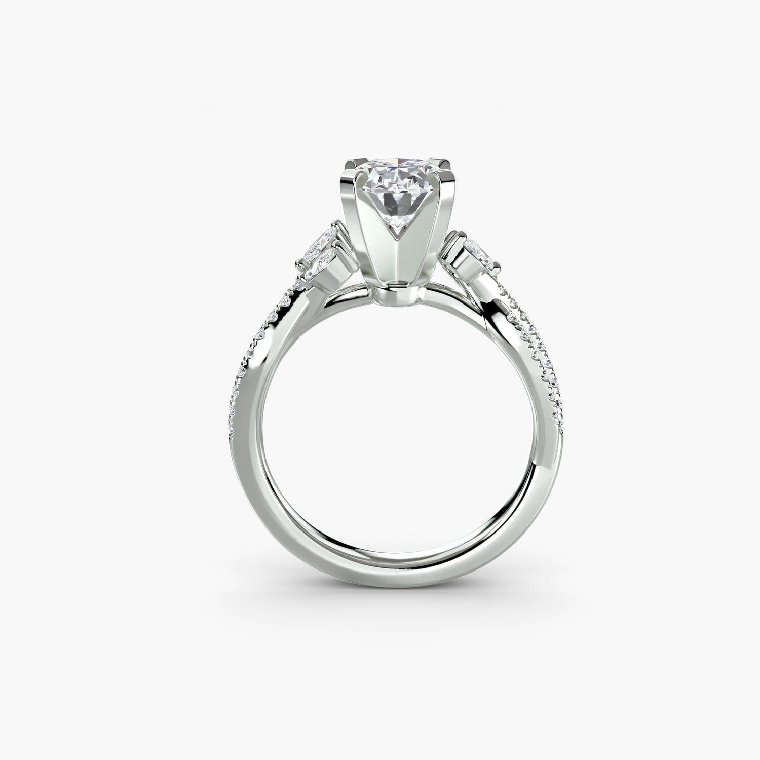 Handgefertigter Brillant Setting 0,35 Karat – Frontansicht