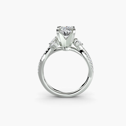 Handgefertigter Brillant Setting 0,35 Karat – Frontansicht