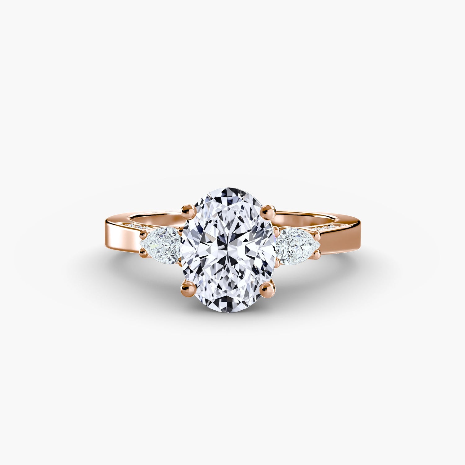 Erdgewonnener Schmuckstein Setting Karat Gold – Schrägansicht