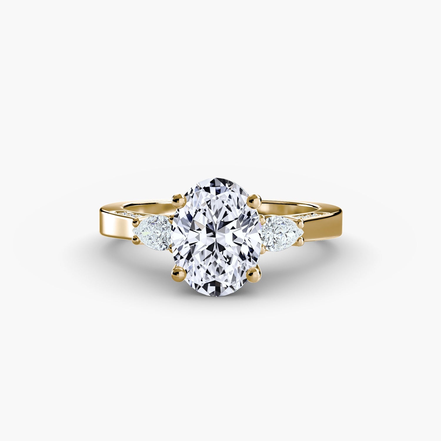 Erdgewonnener Schmuckstein Setting Karat Gold – Draufsicht