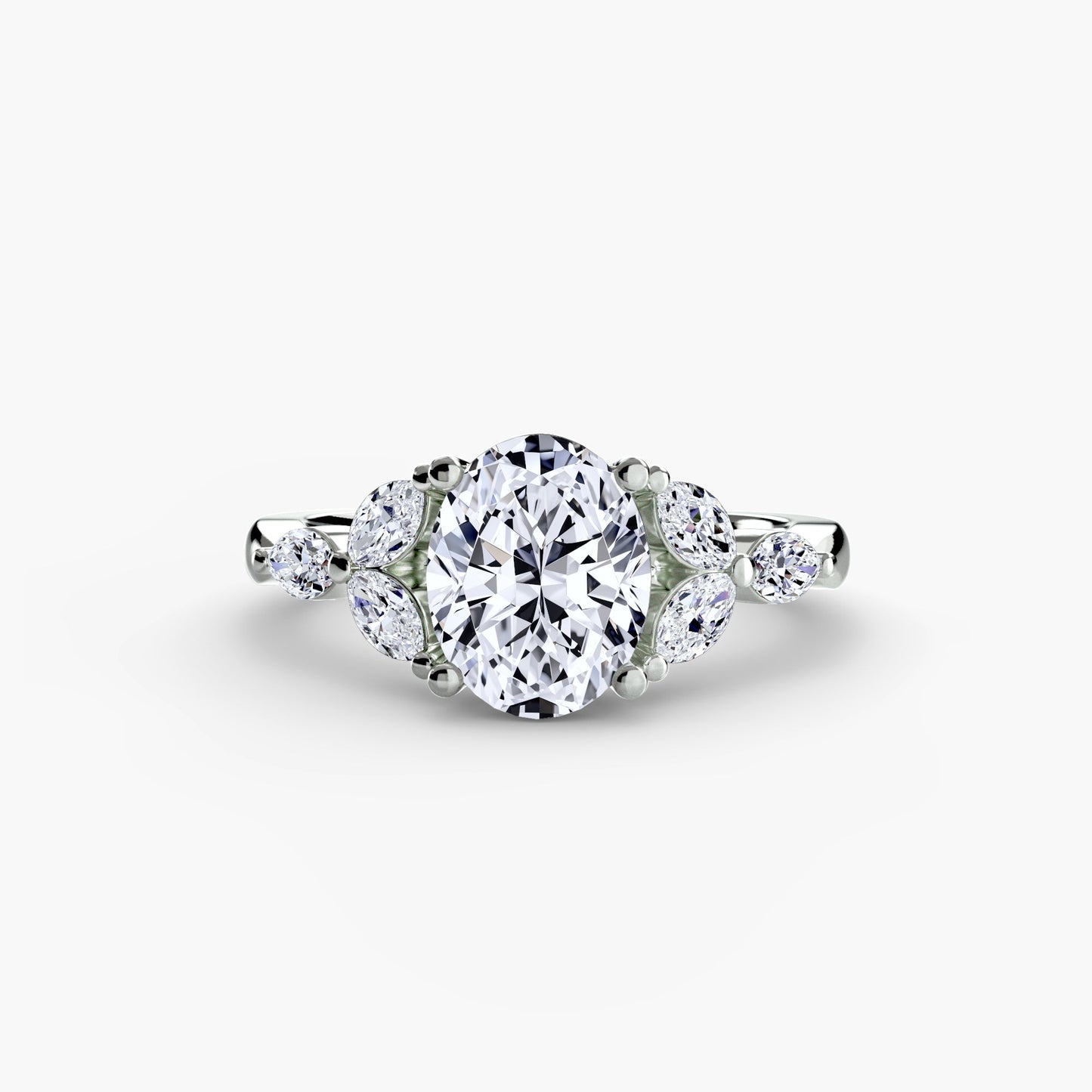 Brillantschliff Schmuckstein Ring in Gold – Hauptansicht
