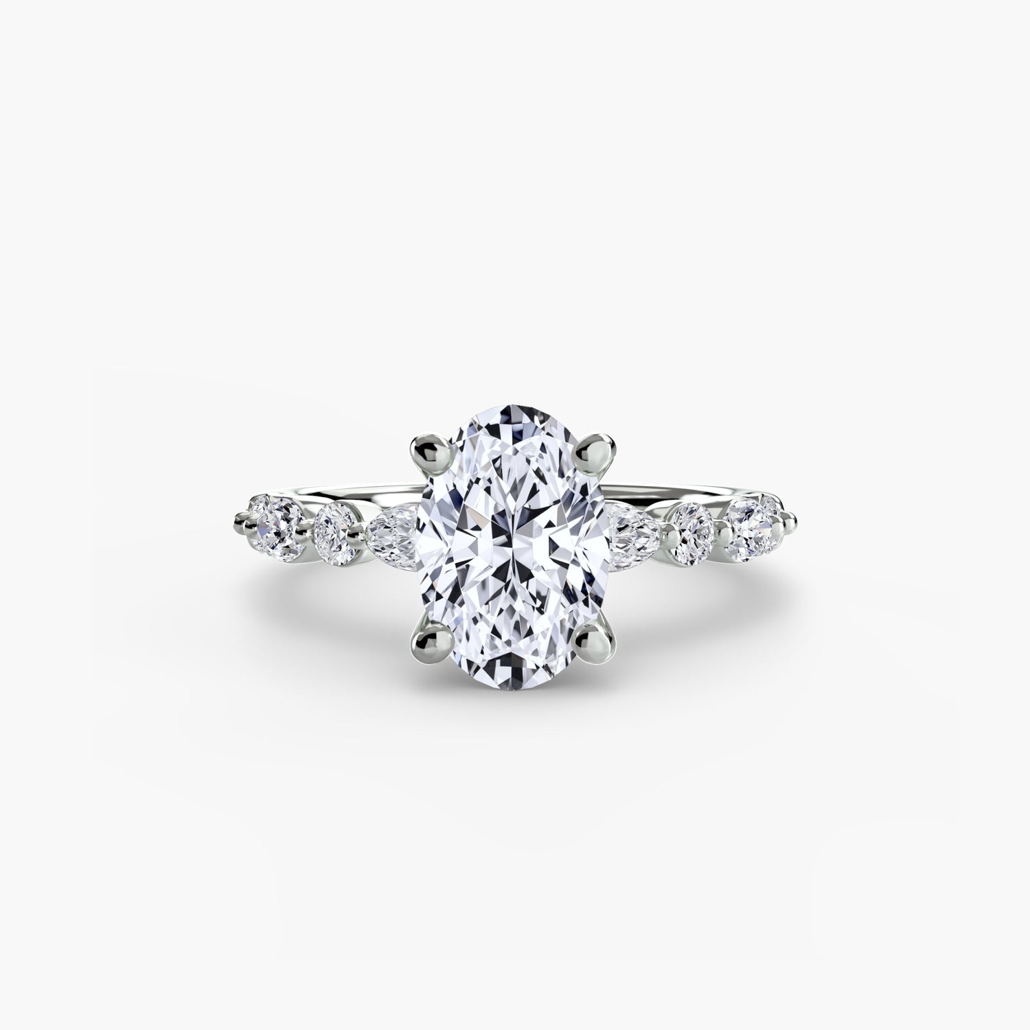 Erdgewonnener Edler Diamant Setting – Profilansicht