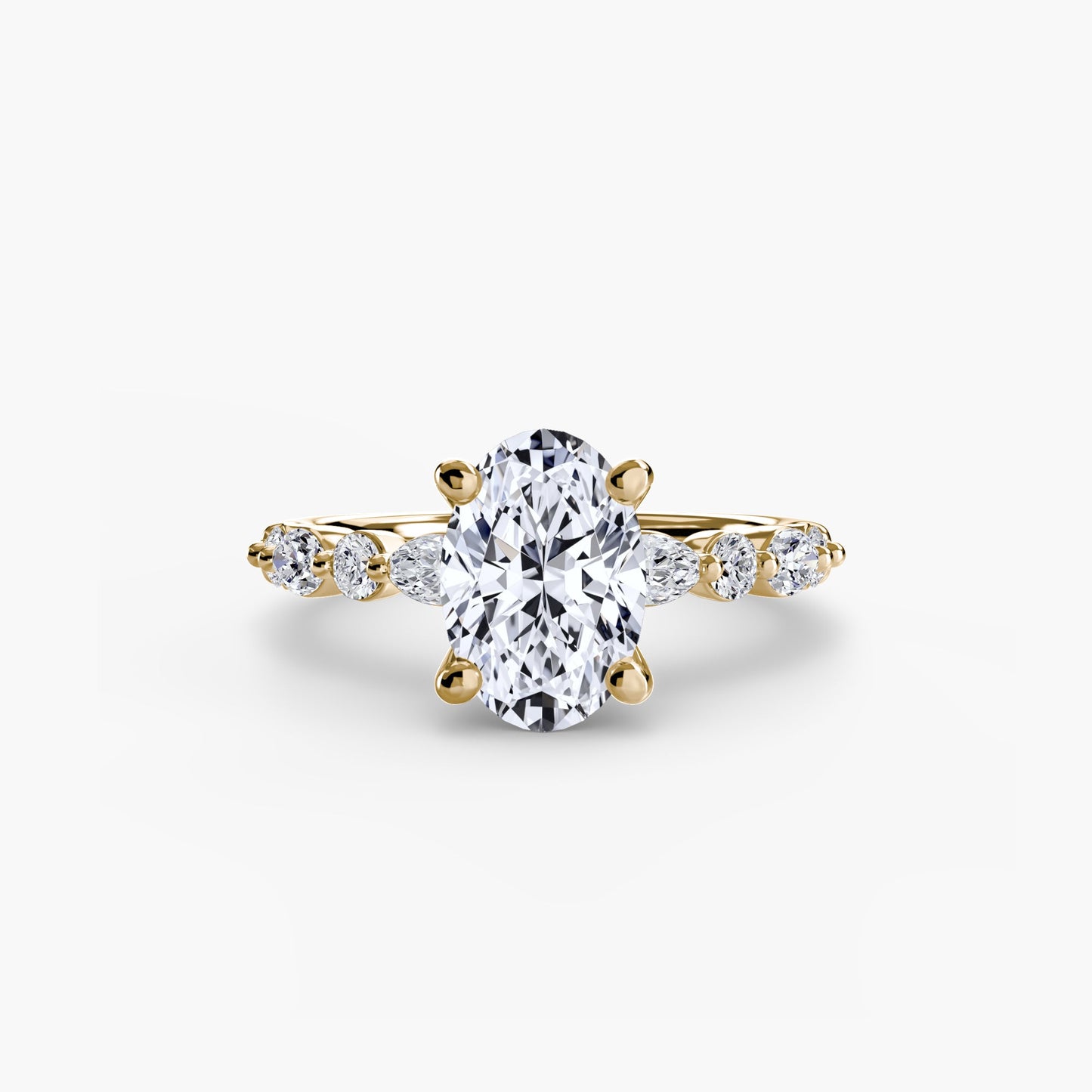 Edler Diamant Setting 0,35-Karat Gold – Profilansicht