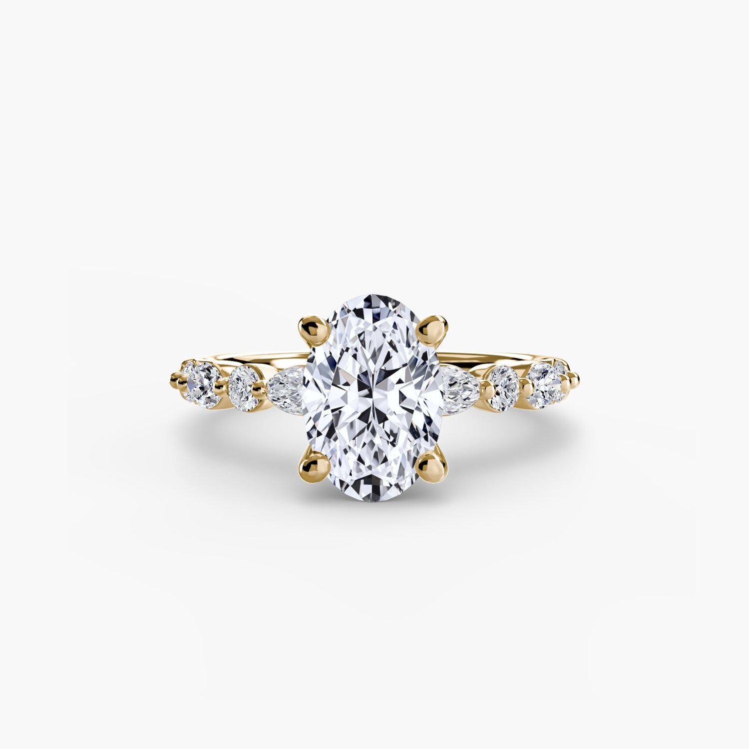 Edler Diamant Setting 0,35-Karat Gold – Profilansicht
