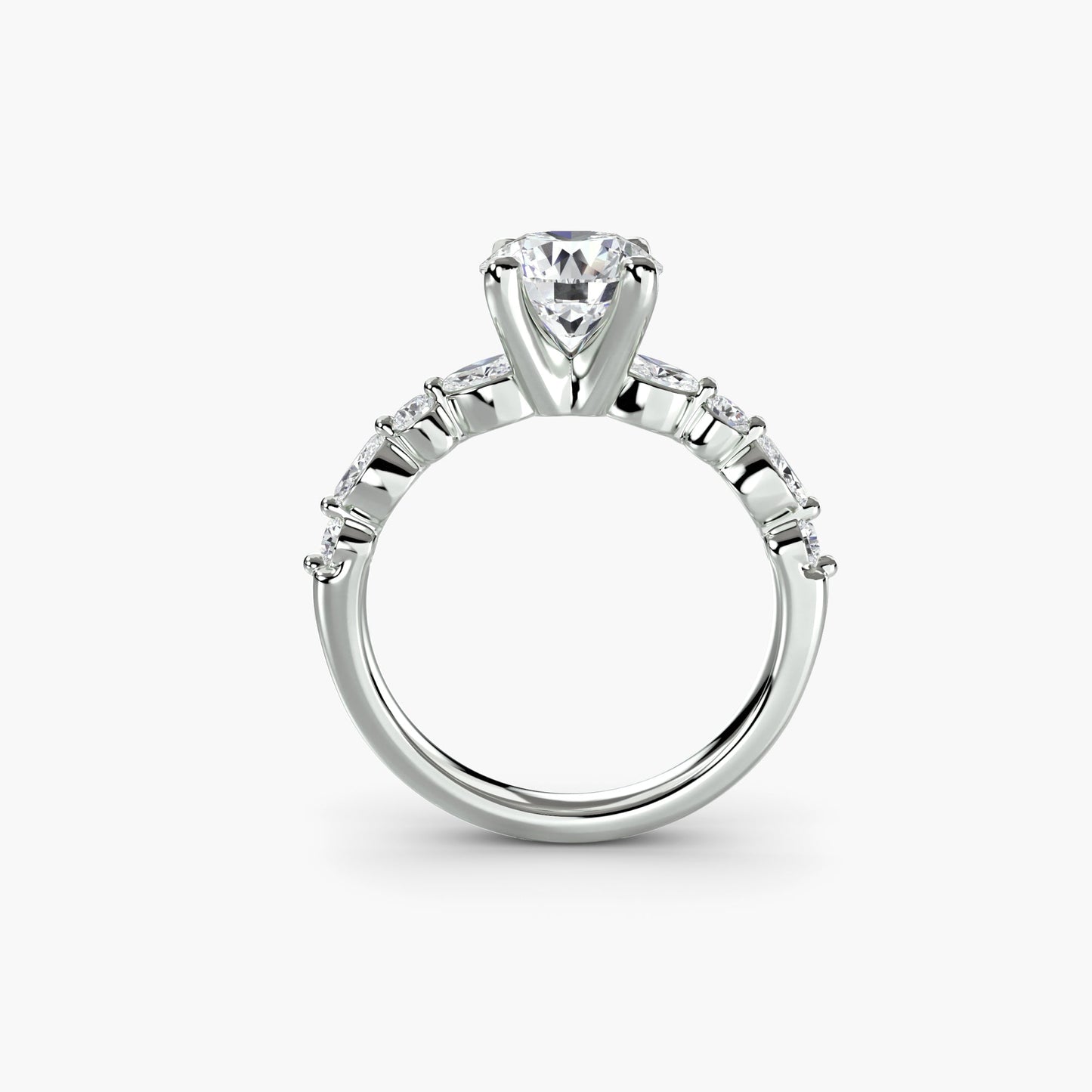 Schimmernder Edler Diamant Setting 0,35 Karat – Frontansicht