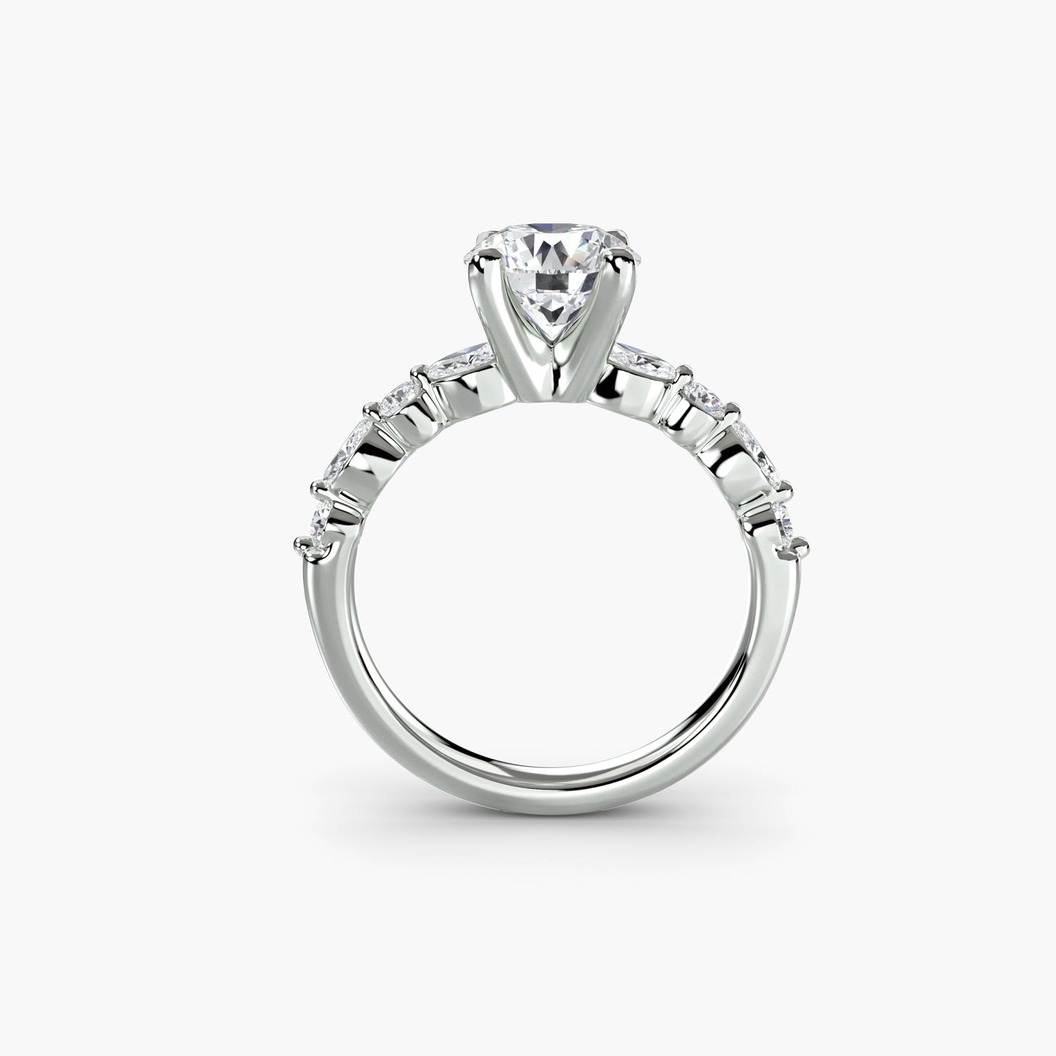 Schimmernder Edler Diamant Setting 0,35 Karat – Frontansicht