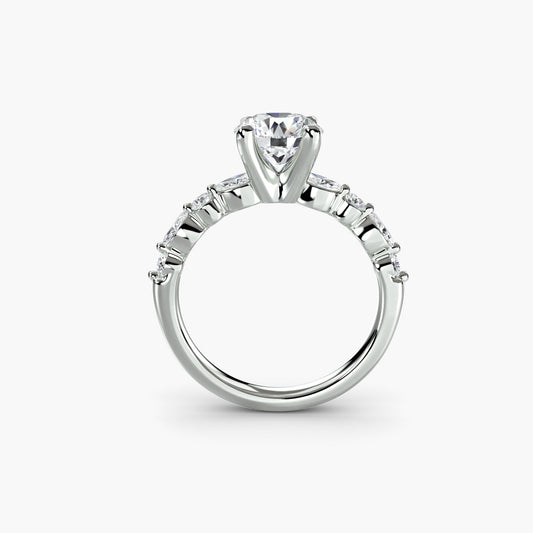 Schimmernder Edler Diamant Setting 0,35 Karat – Frontansicht