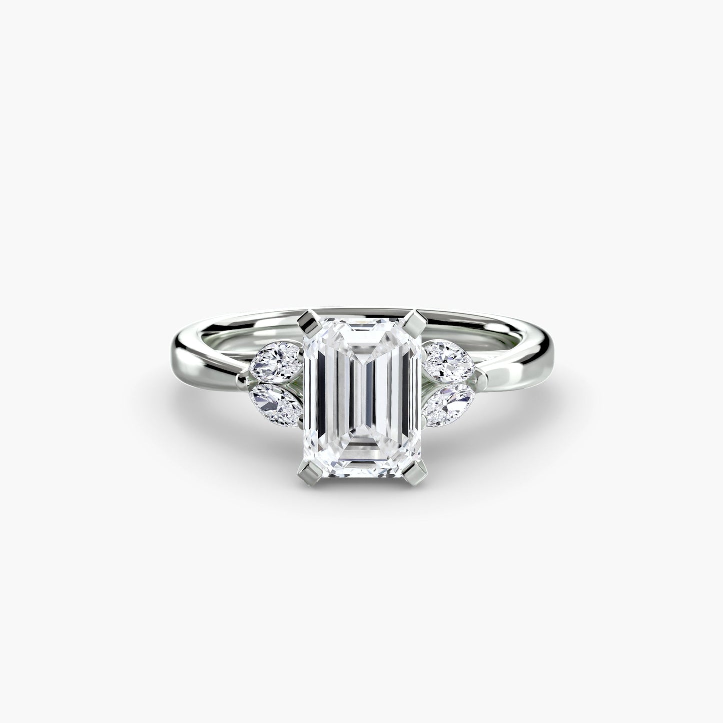 Edelstein Rund-Brillant Setting in Gold – Rückansicht