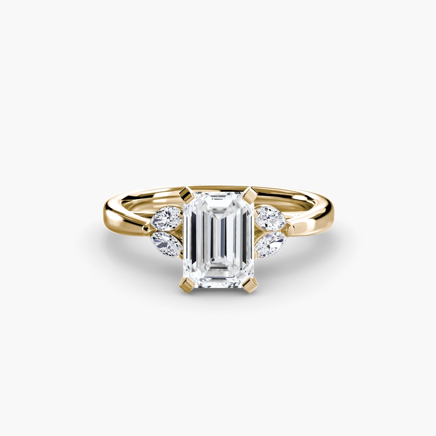 Setting Gold mit Edelstein – Rückansicht