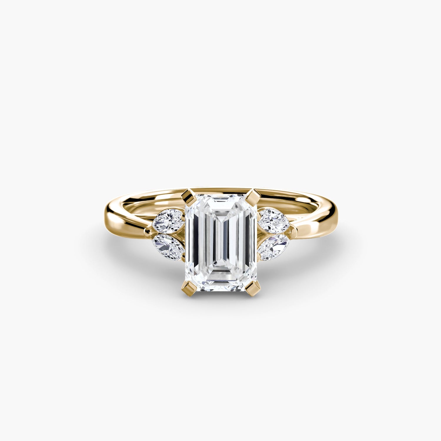 Setting Gold mit Edelstein – Rückansicht