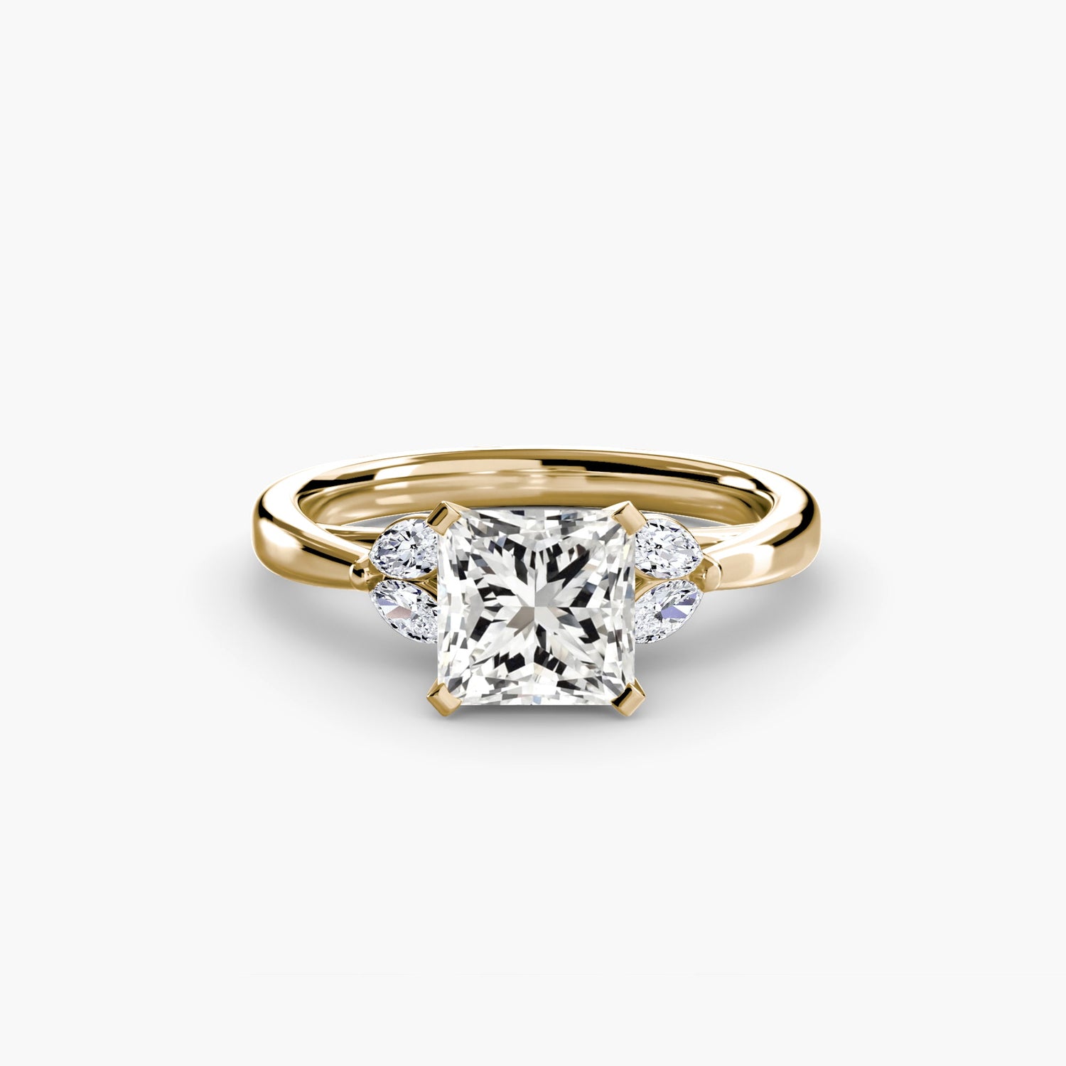 Naturreiner Edelstein Setting Karat Gold – Seitenansicht