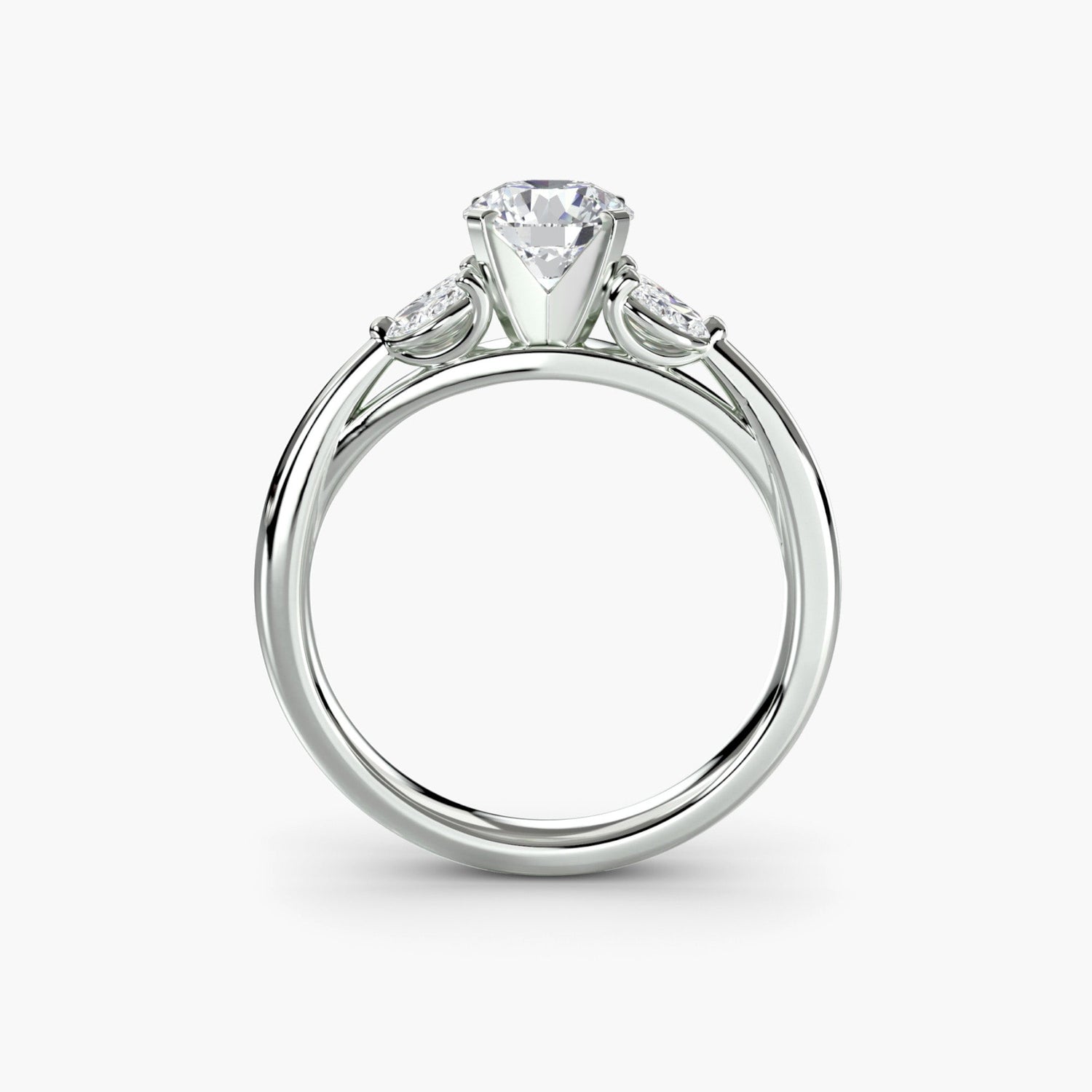 Edelstein Setting -Karat Gold – Frontansicht