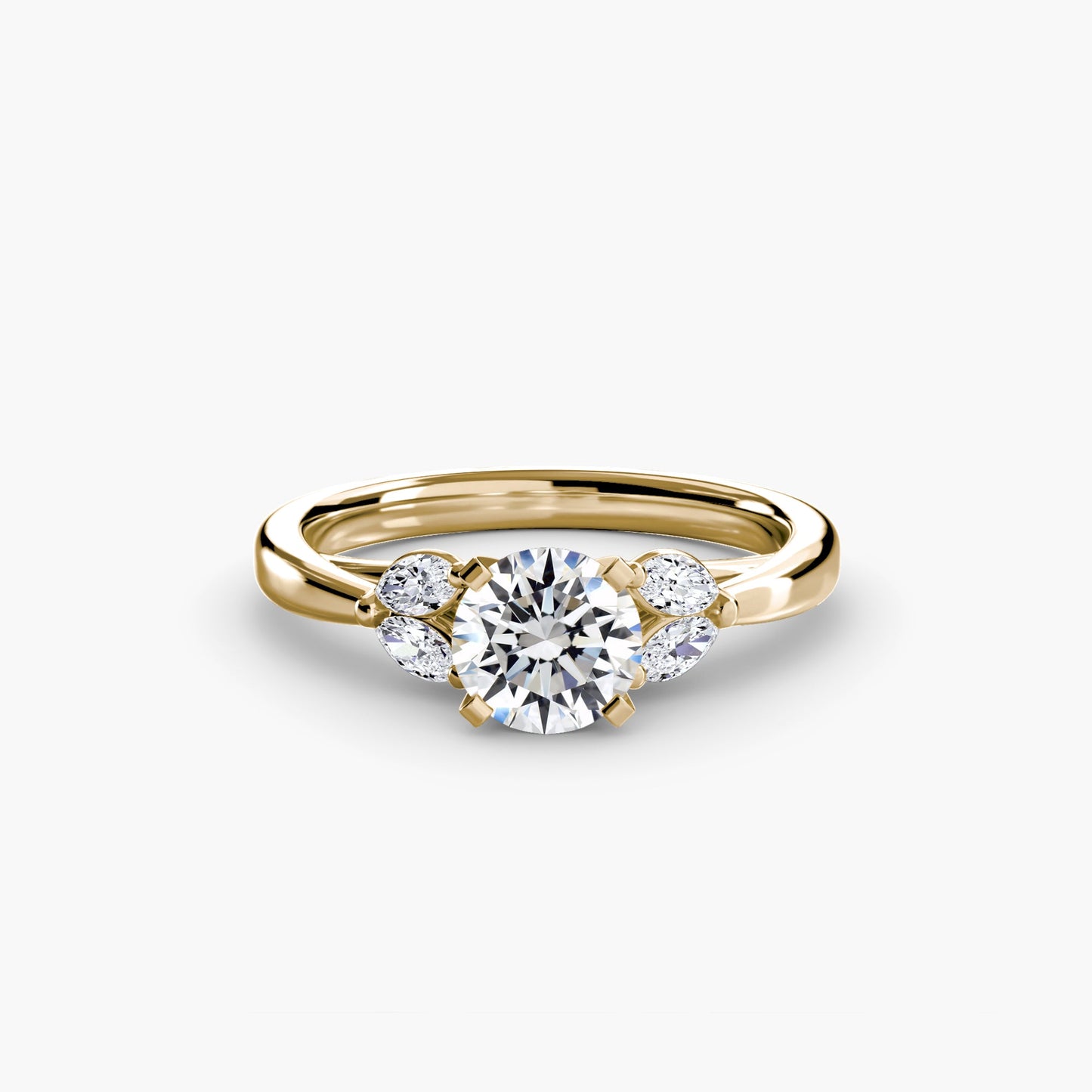 Edelstein Setting -Karat Gold – Frontansicht