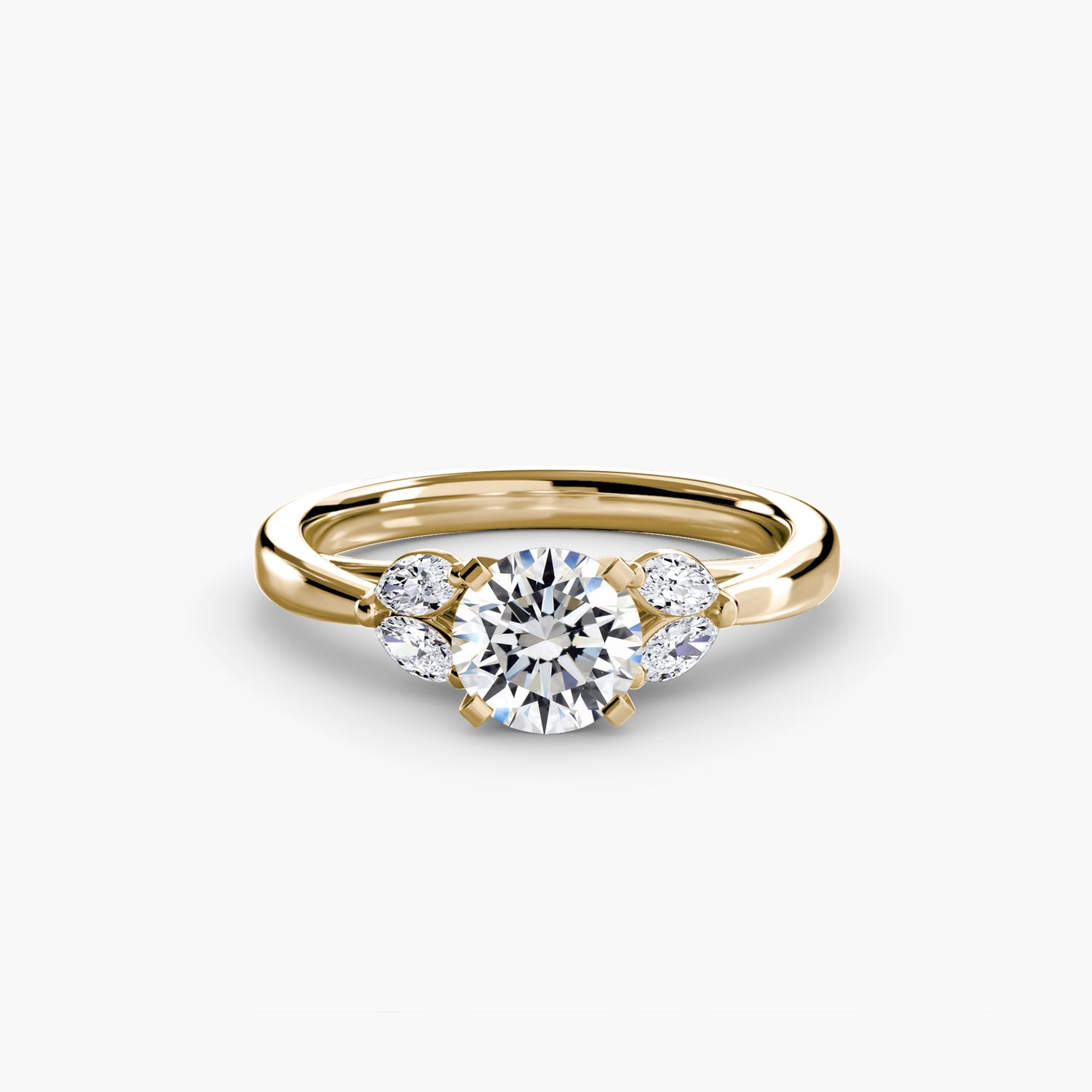 Edelstein Setting -Karat Gold – Frontansicht