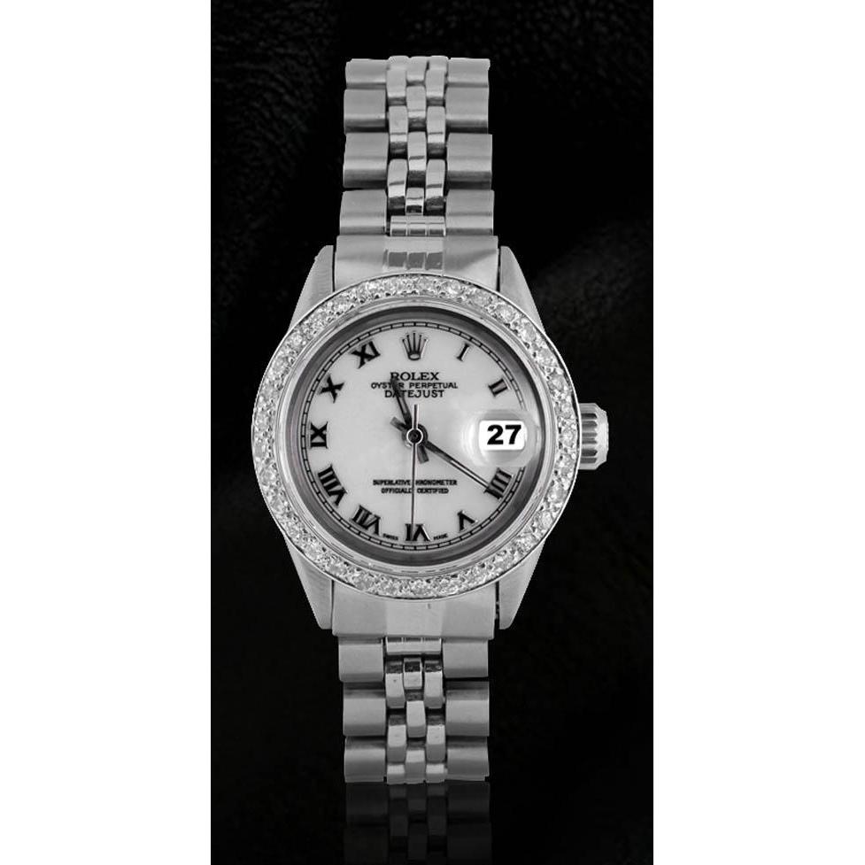 Weißes römisches Zifferblatt Rolex