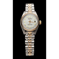 Weißes römisches Zifferblatt Rolex Datejust Damenuhr Oyster Perpetual