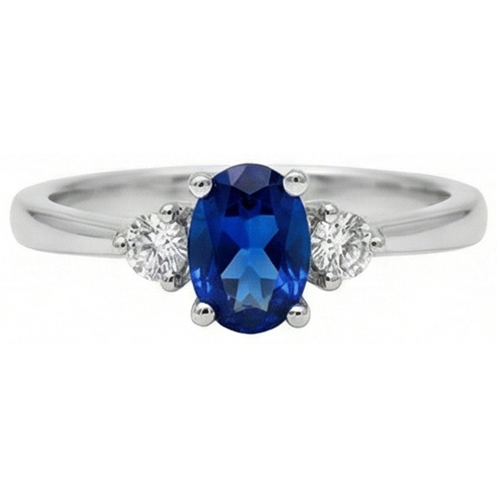 echter oval diamant 4.50Karat ring Seitenansicht