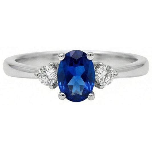 echter oval diamant 4.50Karat ring Seitenansicht