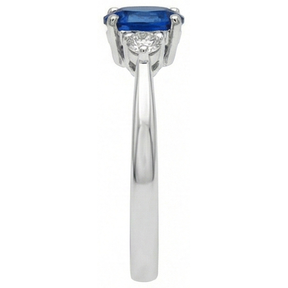 echter oval diamant 4.50Karat ring Profilansicht