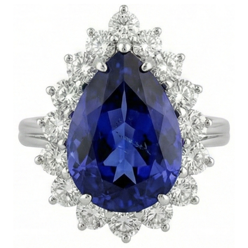 echter round diamant 3.75Karat ring Detailansicht