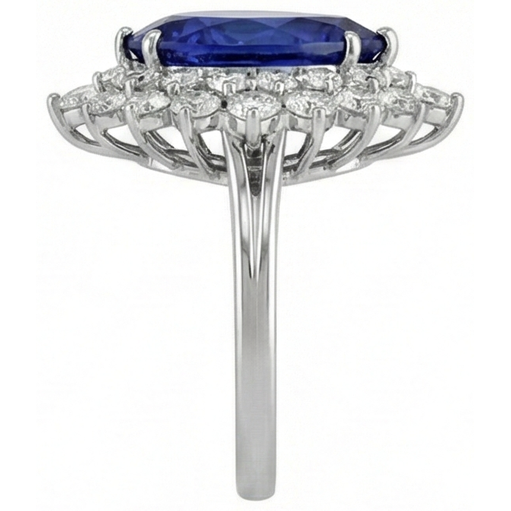 echter round diamant 3.75Karat ring mit Diamantbesatz
