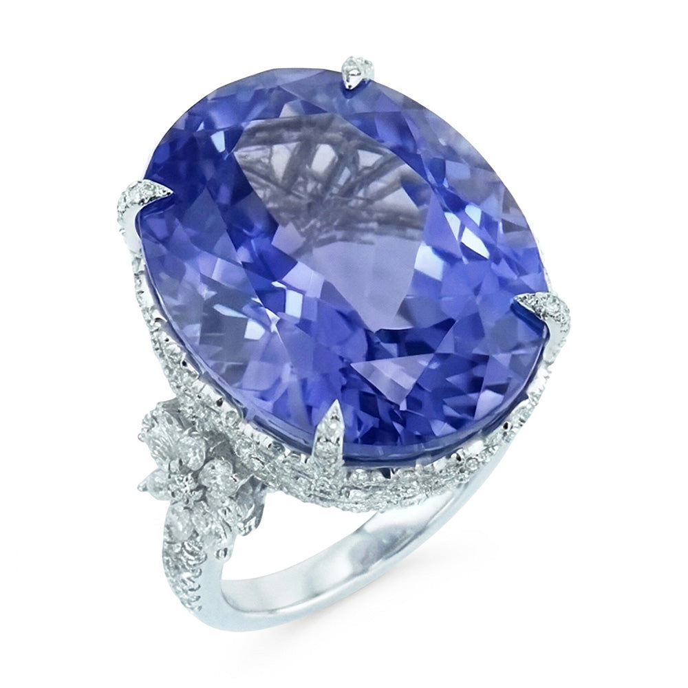 echter round diamant 6Karat ring Vorderansicht